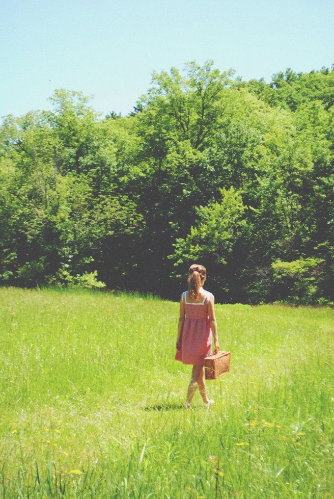 Poesy's Picnic Dress - Walking in a field